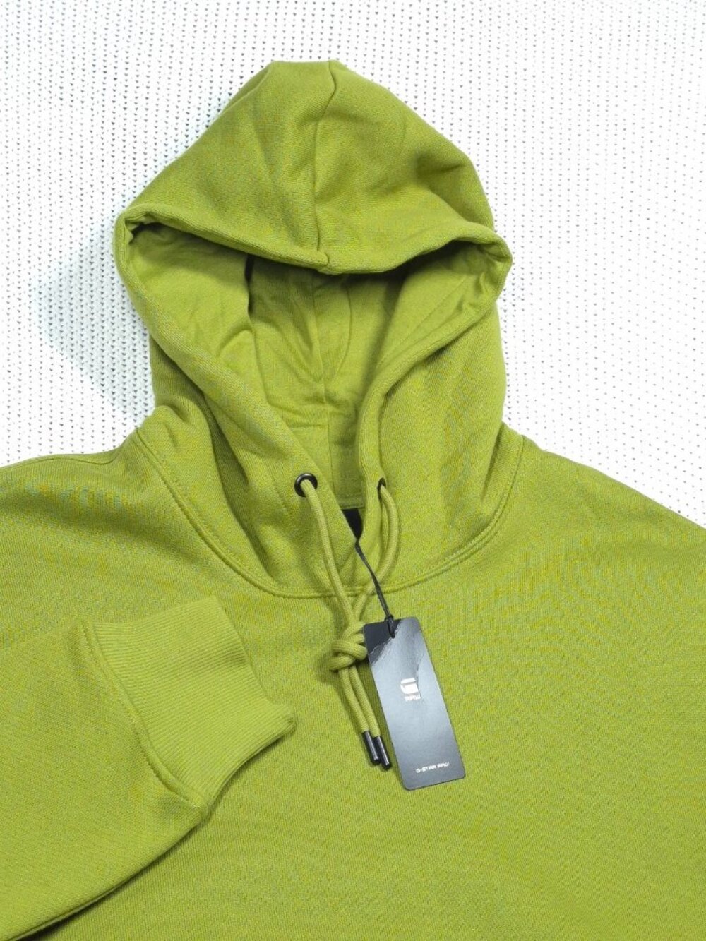 G-Star RAW Hoodie Mens Sz. XL Fresh Olive Graphic Fleece Lined Pullover
